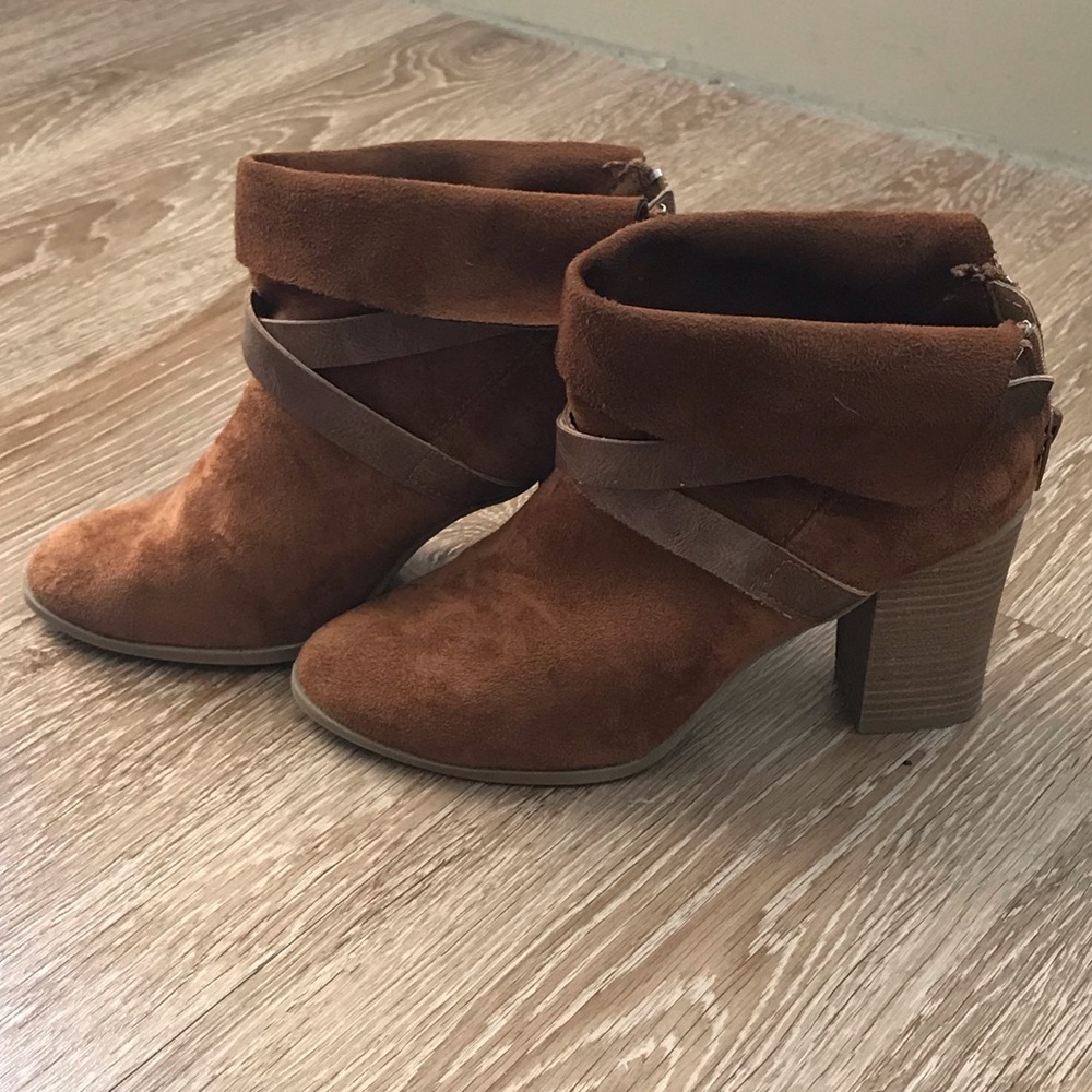 Brown Suede ankle Booties
